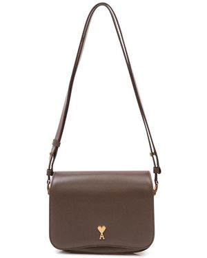 Ami Paris Tassen ,Bruin ,Leer Paris Paris Bag