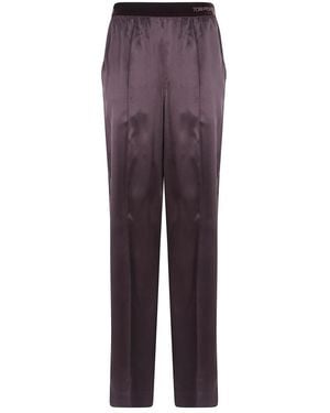 Tom Ford Broeken ,Bruin ,Straight Broeken - Paars