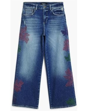 Desigual Cropped Jeans - Blue