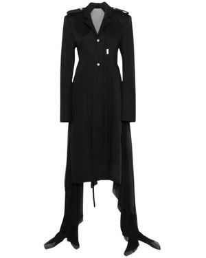 Ann Demeulemeester Single-Breasted Coats - Negro