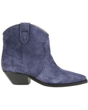 Isabel Marant Wildleder Texanische Stiefeletten Mit Lederinterieur - Blau