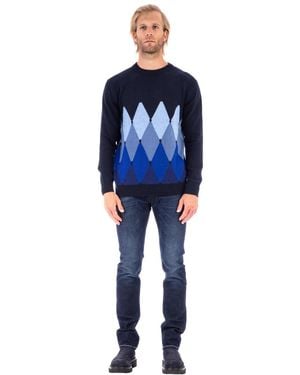 Ballantyne Klassischer Diamant-Pullover - Blau