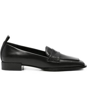 Aeyde Julie 25Mm Square-Toe Loafers - Schwarz