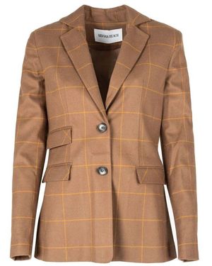 Silvian Heach Karierte Sportjacke - Braun
