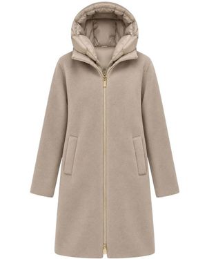 Marella Emme Padded Overcoat - Naturel
