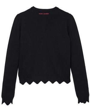 Marc Jacobs Truien & Vesten ,Zwart ,Wol Scallop Daisy Cardigan