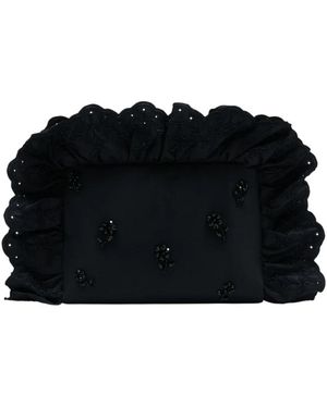 Simone Rocha Tassen ,Zwart ,Katoen Embellished Pillowcase Clutch Bag