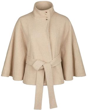 Neo Noir Cape Met Strikceintuur - Naturel