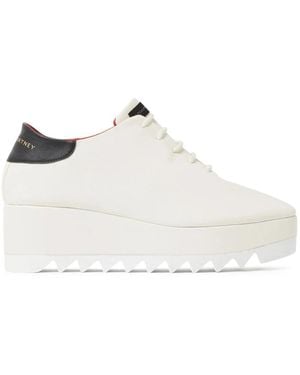 Stella McCartney Weiße Plateau-Sneaker Mit Schnürung
