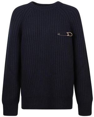Prada Round-Neck Knitwear - Blue