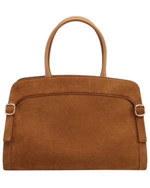 Santoni Suède Handtas - Bruin