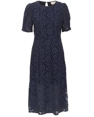 Cream Midi Dresses - Blue