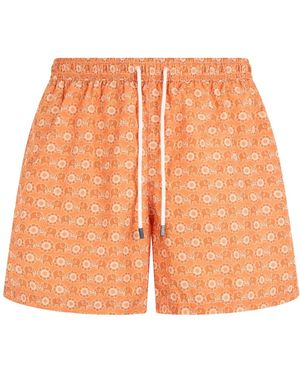 Fedeli Grafische Print Zwemshorts Met Trekkoord - Oranje