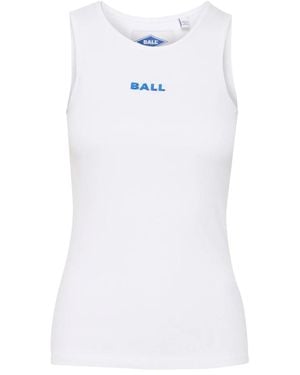 Ball Sportieve Tanktop Met Geborduurd Logo - Wit