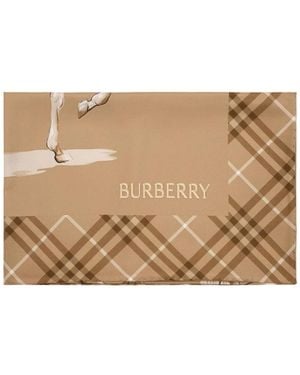 Burberry Horseman Silk Square - Natur