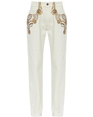 Versace Straight Jeans - Blanc