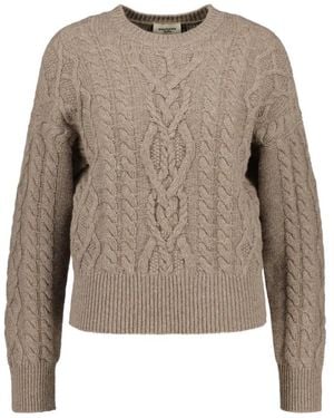Max Mara Rundhals-Strickware - Braun