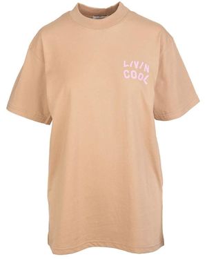 LIVINCOOL Tops ,Croissant Tee Artwork, Stijlvol En Trendy - Naturel