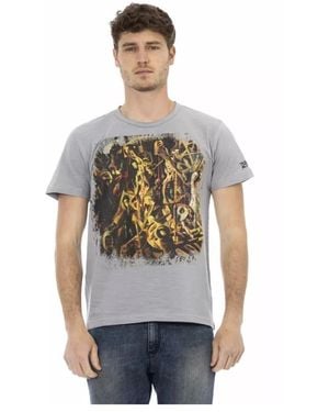 Trussardi Graues Baumwoll Herren T-Shirt