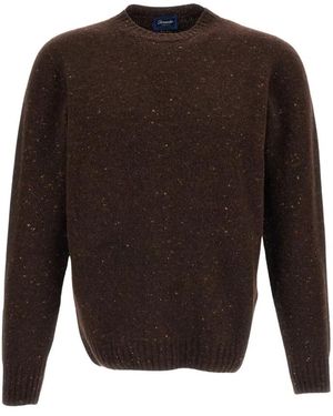 Drumohr Rundhals-Strickware - Braun