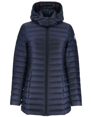 J.O.T.T Lange Kapuzen-Daunenjacke - Blau
