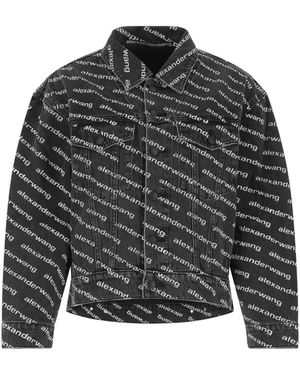 Alexander Wang Gedrukte Denimjas Voor Stijlvolle Look - Grijs