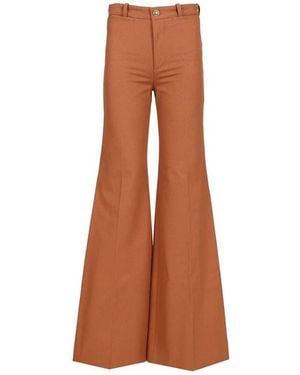 Chloé High-Rise Schlaghose - Braun
