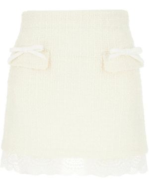 Self-Portrait Short Skirts - Blanco