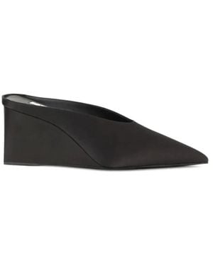 Alaïa Schoenen ,Zwart ,Leer Cube Wedge Mules 75