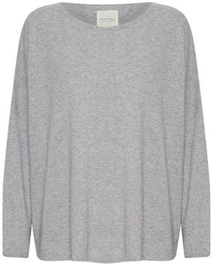 Part Two Hellgrauer Melange Strickpullover