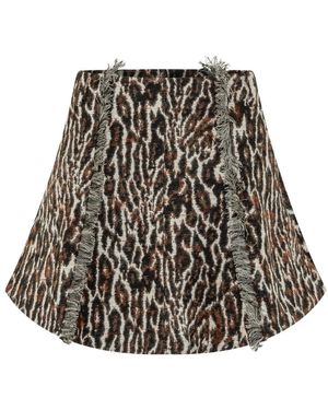 Ganni Leopard Jacq Rok - Zwart