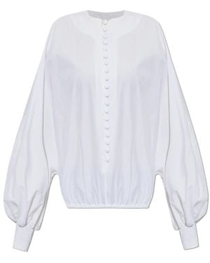 Balmain Overhemden ,Wit ,Katoen Lange Mouwen Top