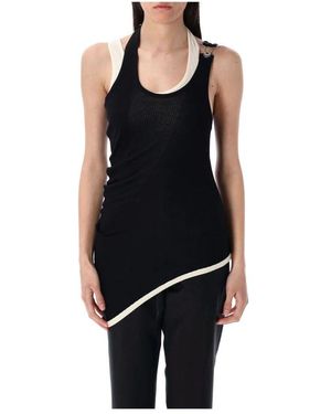 Jean Paul Gaultier Sleeveless Tops - Black