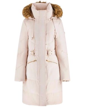Guess Gebelde Pufferjas Met Nepbont - Roze