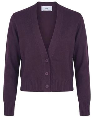 SOLOTRE V-Ausschnitt Cardigan - Lila
