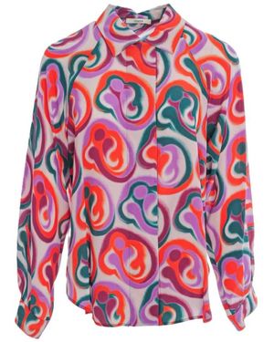 ODEEH Overhemden ,Veelkleurig ,Blouse - Wit