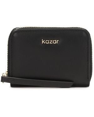 Kazar Compacte Portemonnee Van Leer - Zwart