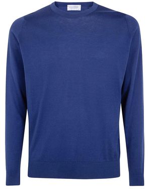 John Smedley Trui Met Ronde Hals - Blauw