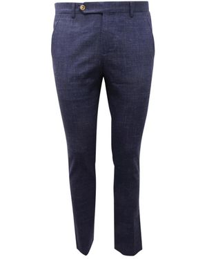 Entre Amis Slim-Fit Trousers - Blue