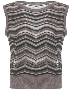 D.exterior Rondgebreide Top - Grijs