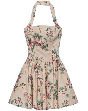 Aniye By Mini-Kleid Mit Blumenmuster - Natur