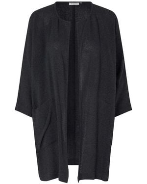 Masai Offene Jacke Mit 3/4-Ärmeln - Schwarz