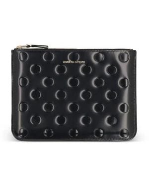 Comme des Garçons Polka Dots Embossed Pouch - Zwart