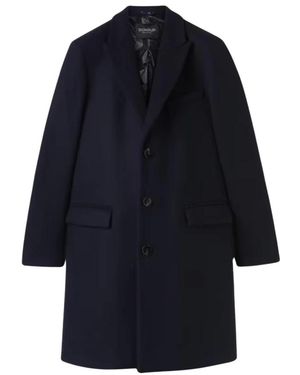 Dondup Single-Breasted Coats - Blue