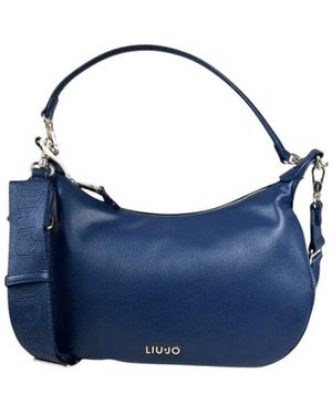 Liu Jo Blaue Hobo-Schultertasche Mit Reißverschluss