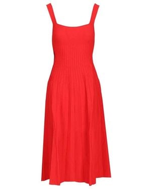 STAUD Compact Strickkleid - Rot