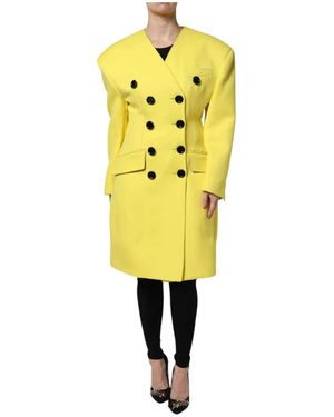 Dolce & Gabbana Double-Breasted Coats - Giallo