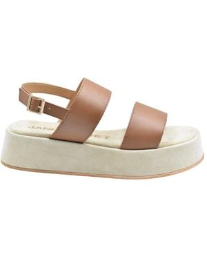 Janet & Janet Flat Sandals - Brown
