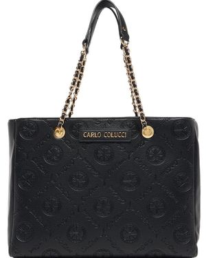 carlo colucci Tote Bags - Black