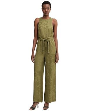 ARMANI EXCHANGE Elegante Jumpsuit Van Jacquardviscose Met Riem - Groen